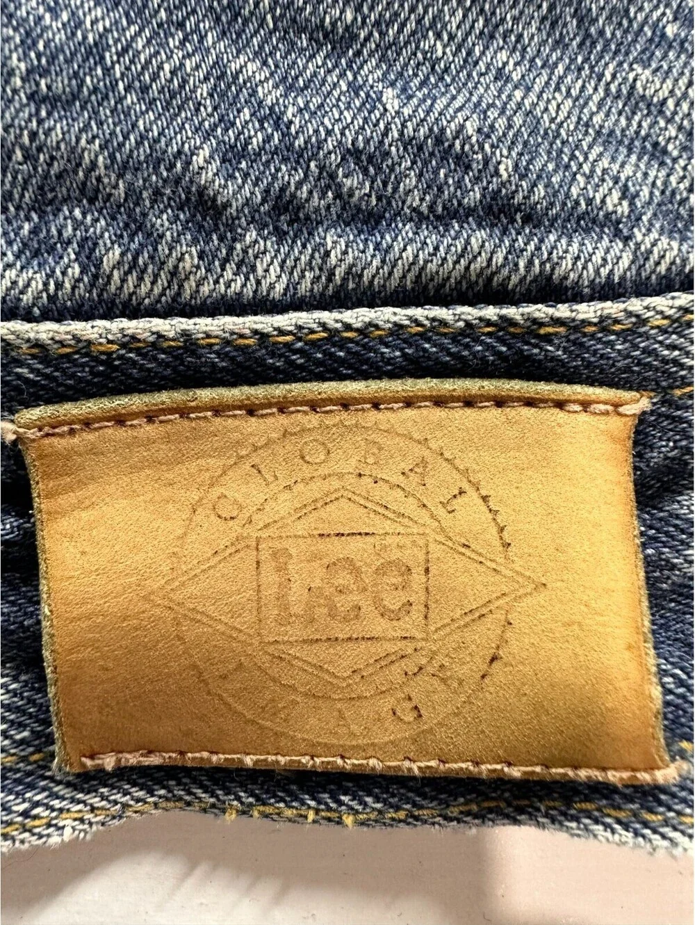 Vintage 1980 Lee Denim Trucker Jacket Highly Unique,Distressed,Embroidery Sz XL